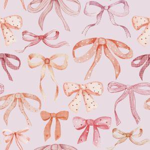 Pink Bows - Jersey Cotton