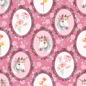 Unicorns in Frames - Jersey Cotton