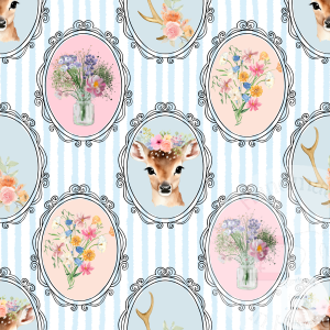 Deer in frames - Jersey Cotton