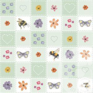 Gingham Bees - Jersey Cotton