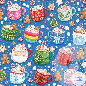 Christmas Cups - Jersey Cotton