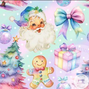 Pastel Santa - Jersey Cotton
