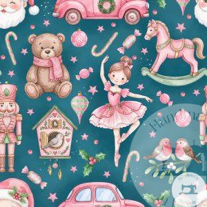 Christmas Ballerinas - Jersey Cotton