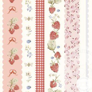 Strawberry gingham - Jersey Cotton