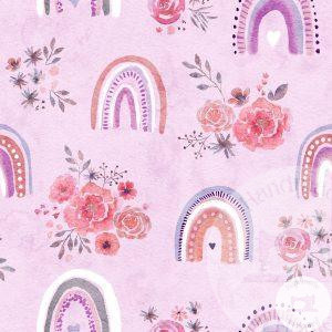 Floral Rainbow - Jersey Cotton