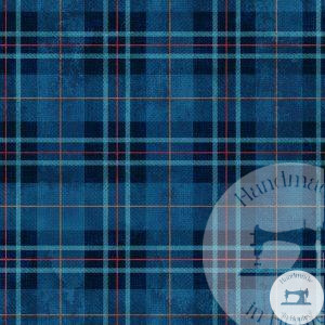 Blue Tartan - Jersey Cotton